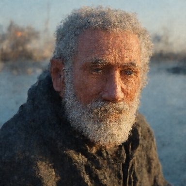 QuaRot W3A3: An elderly fisherman with weathered skin, gray beard, wrinkles, piercing blue eyes, golden hour lighting, ultra realistic photography