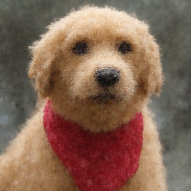 QuaRot W3A3: A golden retriever wearing a red bandana, close-up portrait, detailed fur texture, shallow depth of field