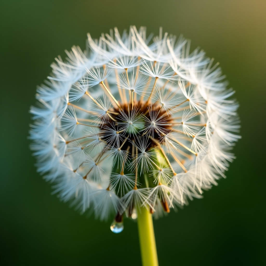 OrbitQuant W4A4: extreme macro photograph of a dandelion